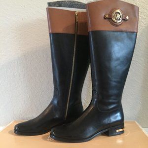 NIB MICHAEL Michael Kors Stockard Two-Tone Leather